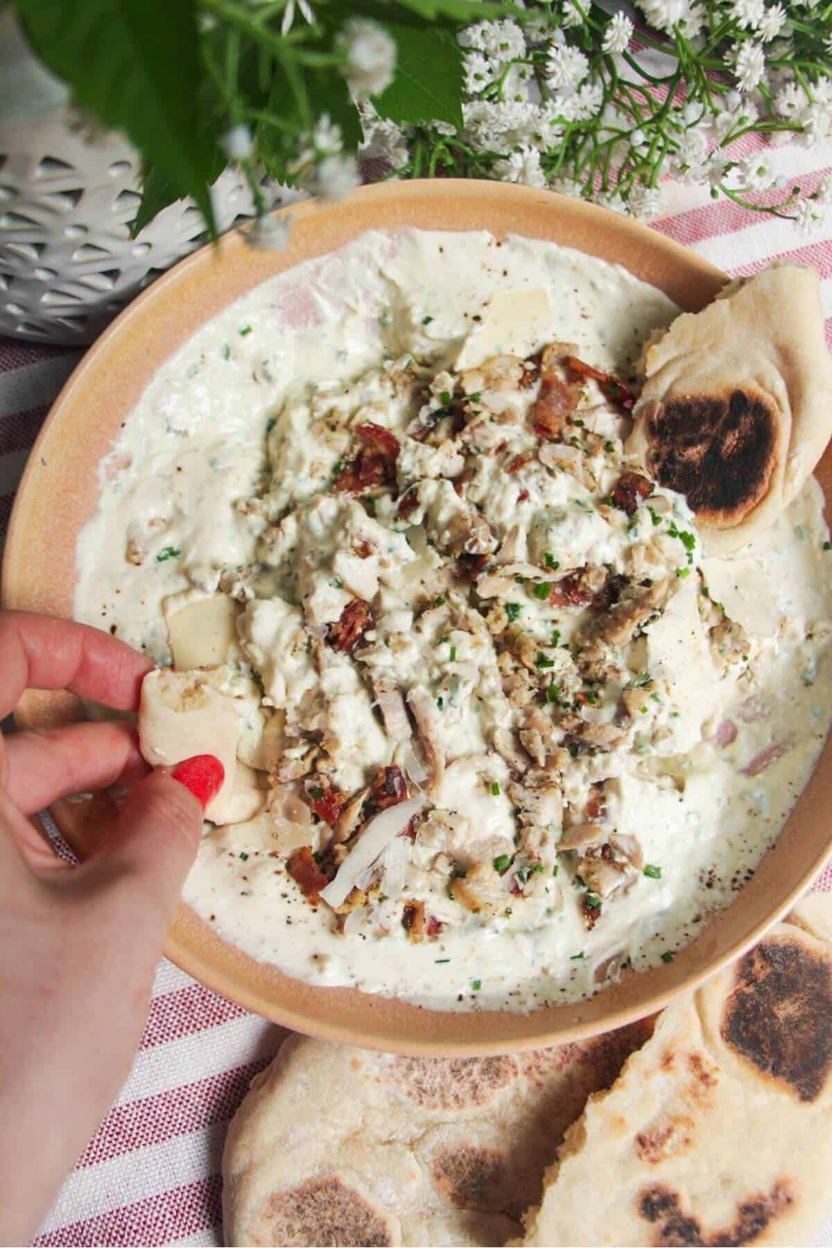 Creamy Chicken Caesar Dip
