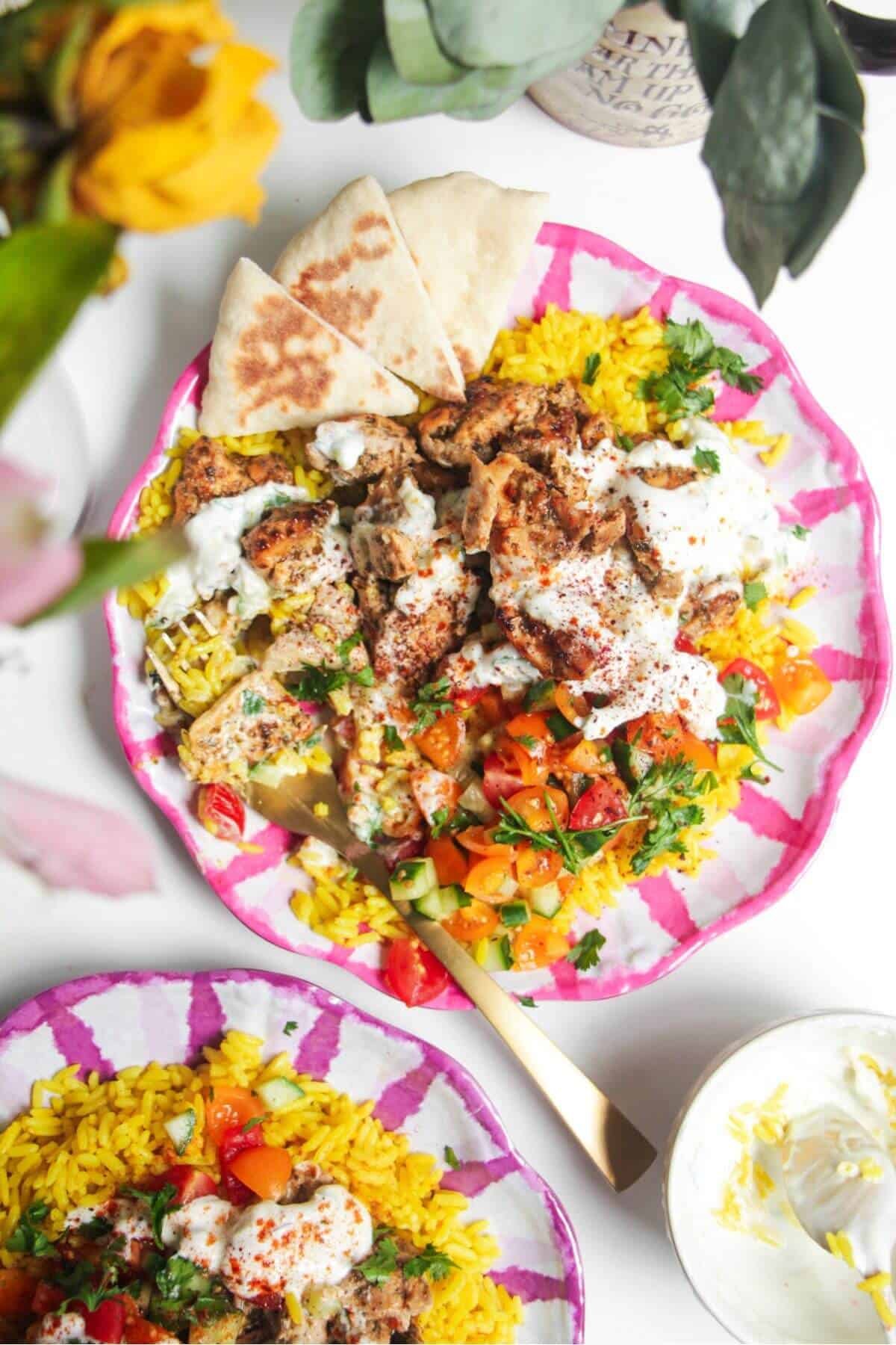 Mediterranean Chicken Rice Bowls