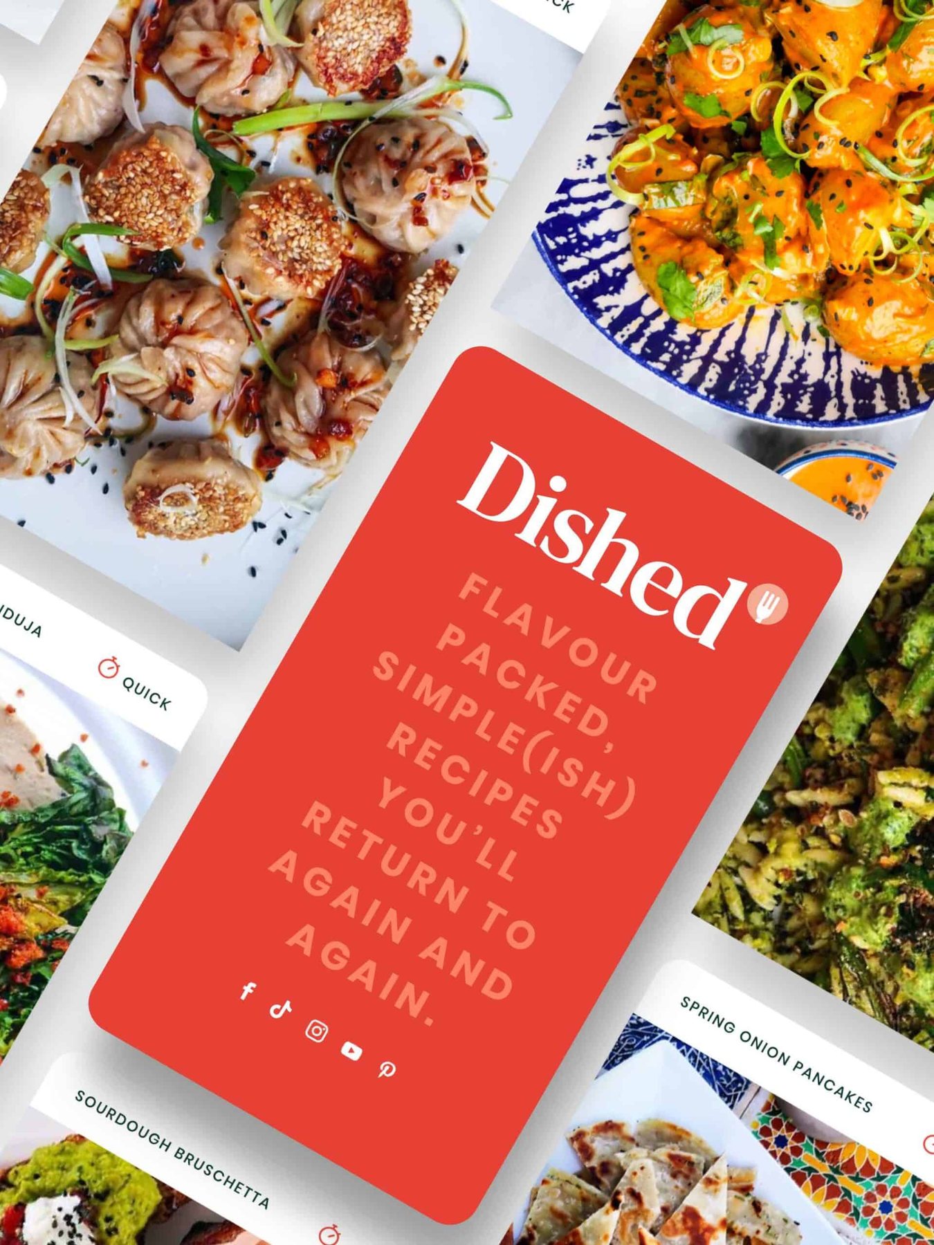 Zageer image tile graphic with photos of different colourful plates of food.