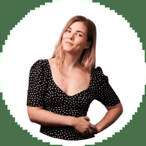 Photo of Kate with a white background.