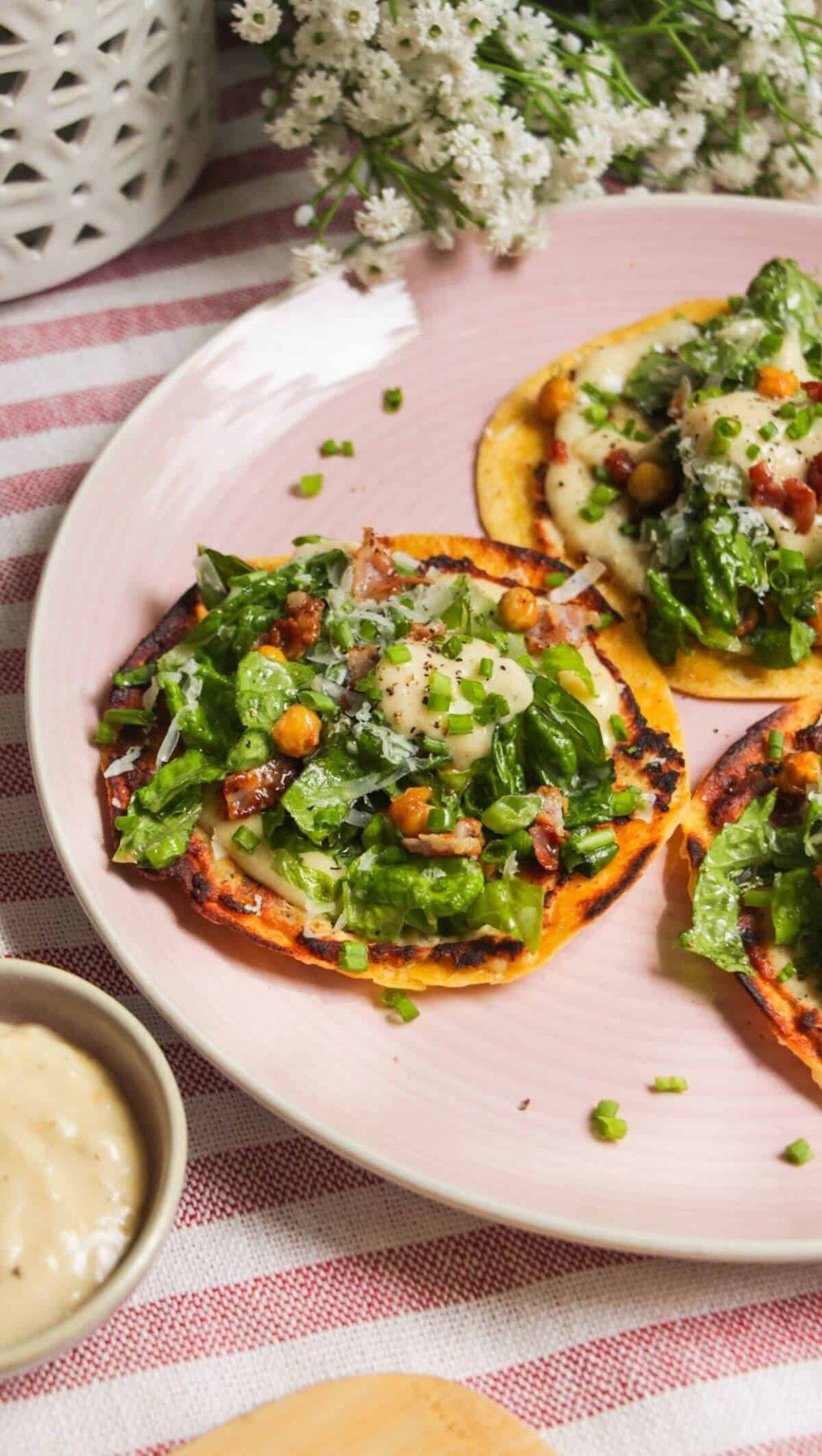 Speedy Smash Chicken Caesar Tacos