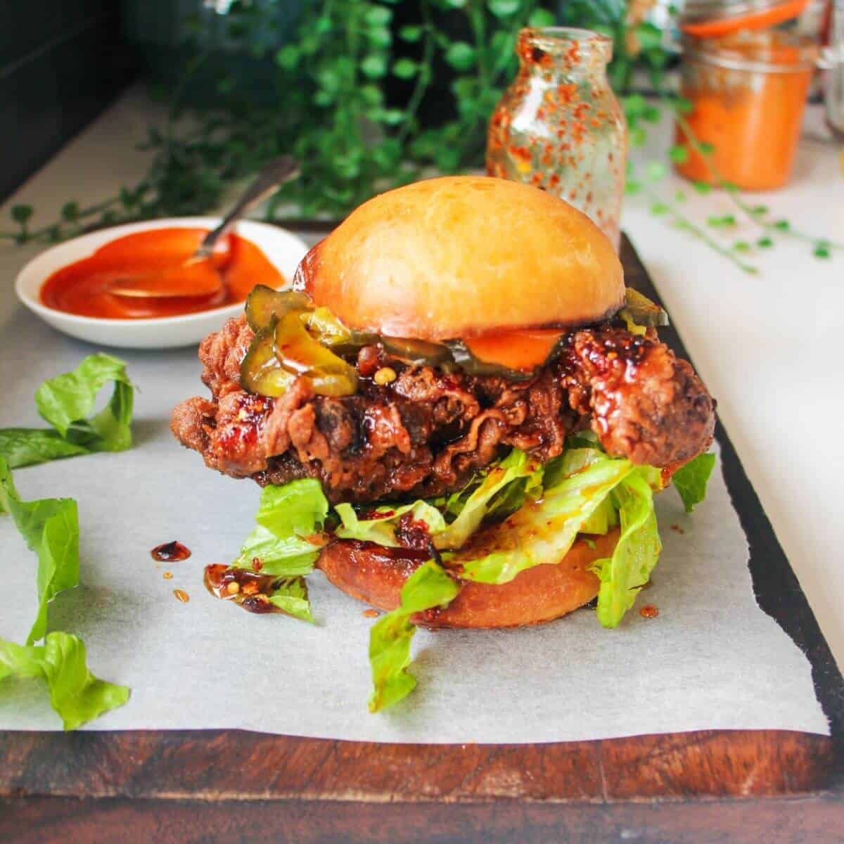 Hot Honey Fried Chicken Sandwiches