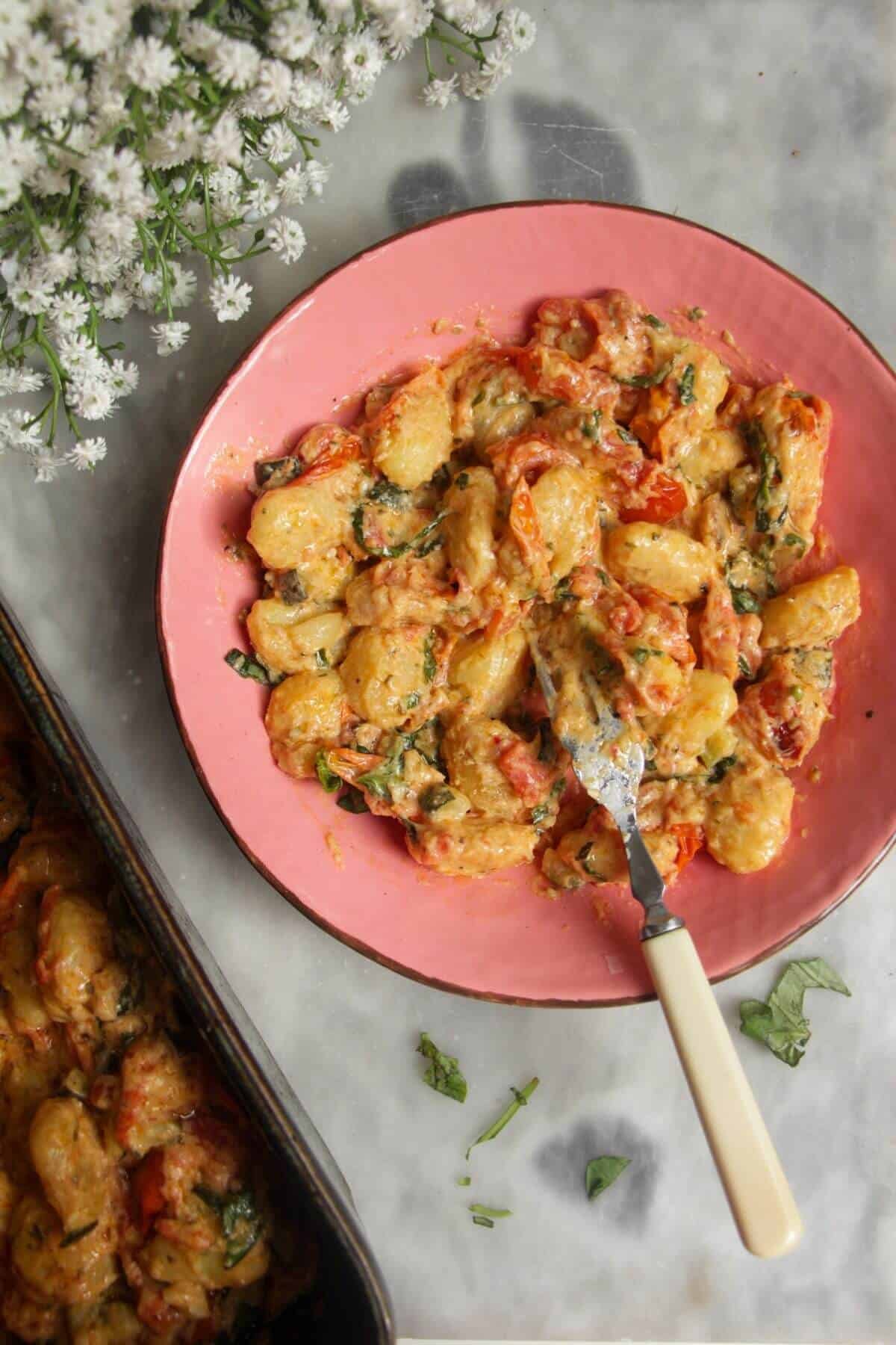 Sheet Pan Baked Boursin Gnocchi