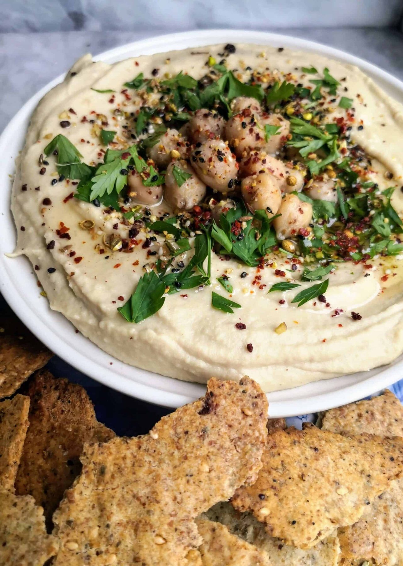 Sourdough Discard Crackers with Dukkah