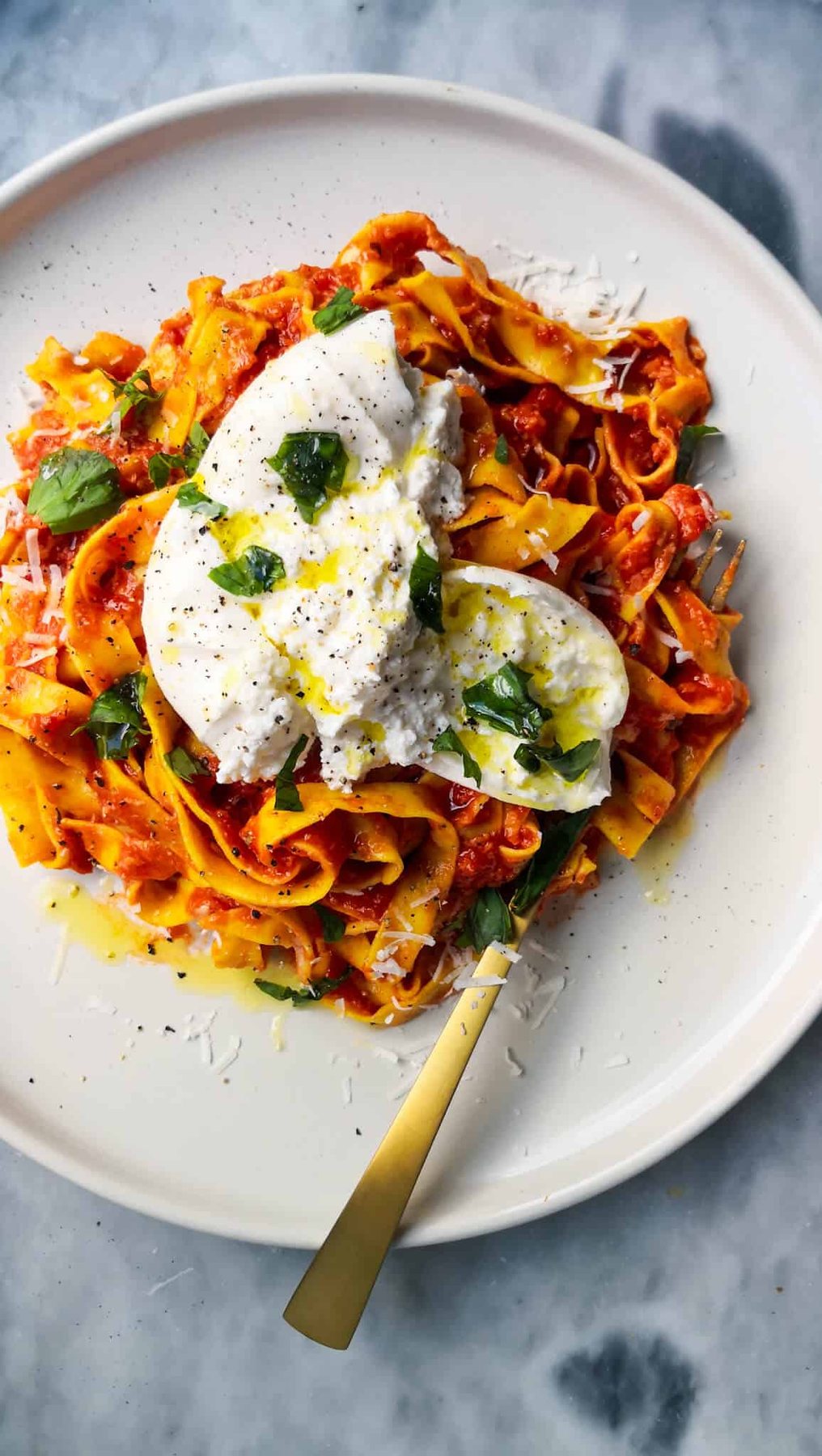 Quick ‘Nduja Pasta with Burrata
