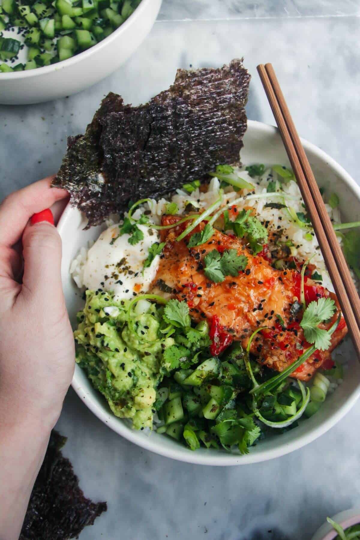 Quick Salmon Sushi Rice Bowls (Ready in 30 Minutes)