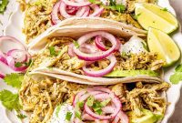 Zesty Slow Cooker Salsa Verde Chicken Tacos