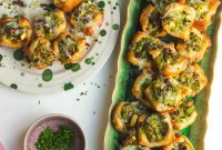 Savory Pesto Ricotta Puff Pastry Bites