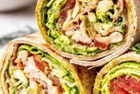Loaded Green Goddess Chicken Bacon Ranch Wraps