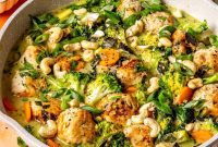 Emerald Green Curry Chicken Meatballs