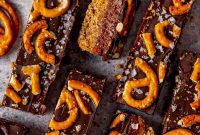 Salty Sweet No Bake Chocolate Peanut Butter Pretzel Bars