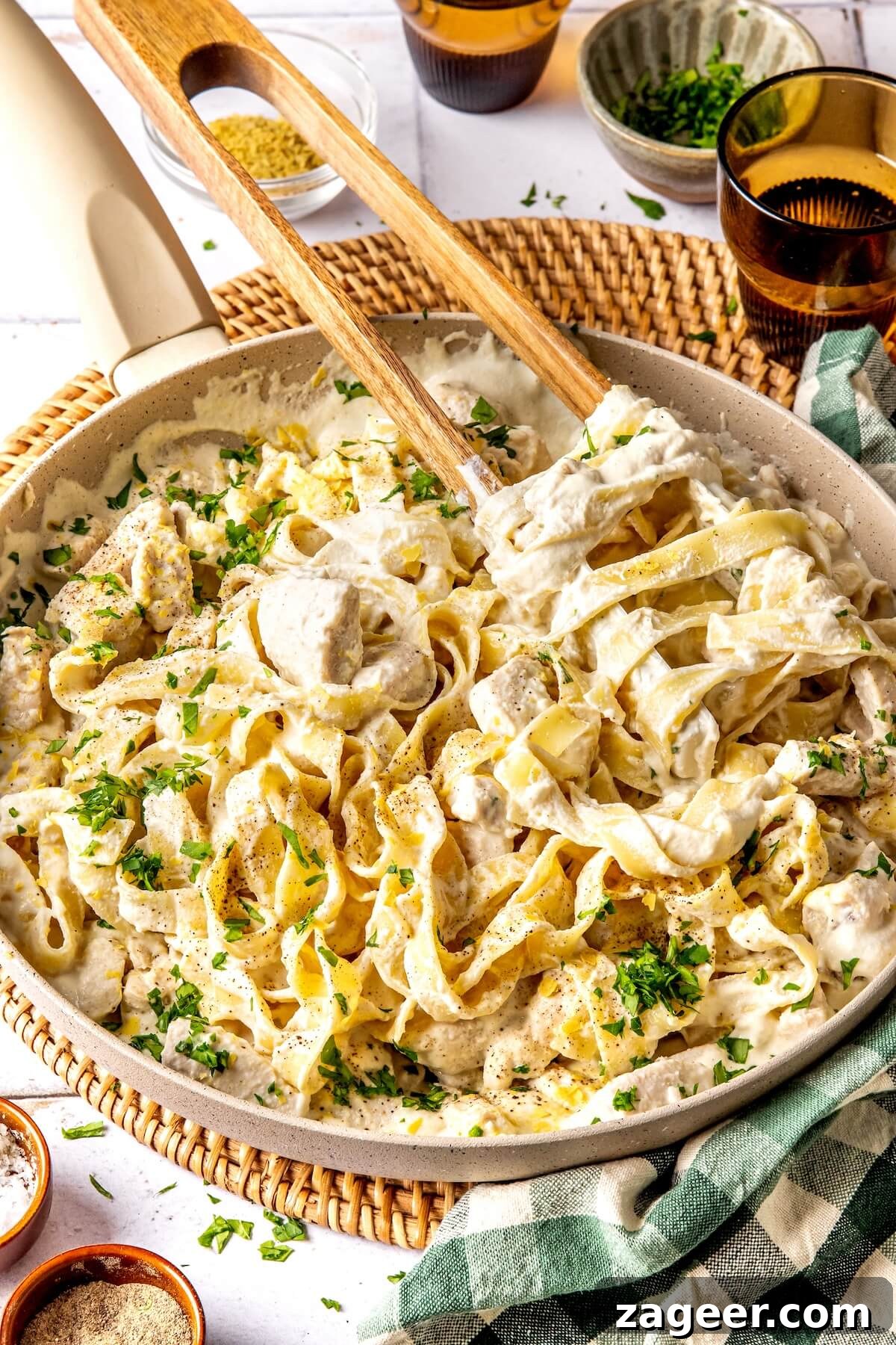 Creamy Gluten-Free Dairy-Free Chicken Fettuccine Alfredo