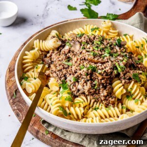 Easy Dairy-Free Ground Beef Stroganoff