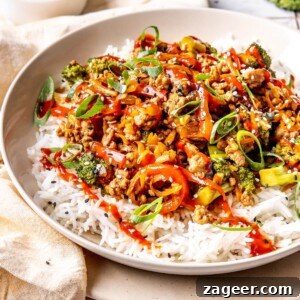 20-Minute Ground Turkey Teriyaki Stir Fry