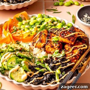 Delicious Spicy Salmon Sushi Bowls