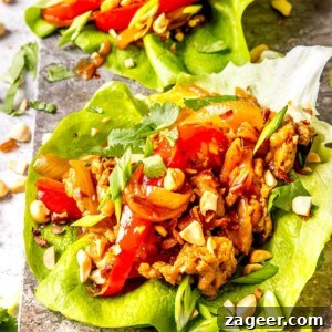 Sticky Saucy Pork Lettuce Wraps