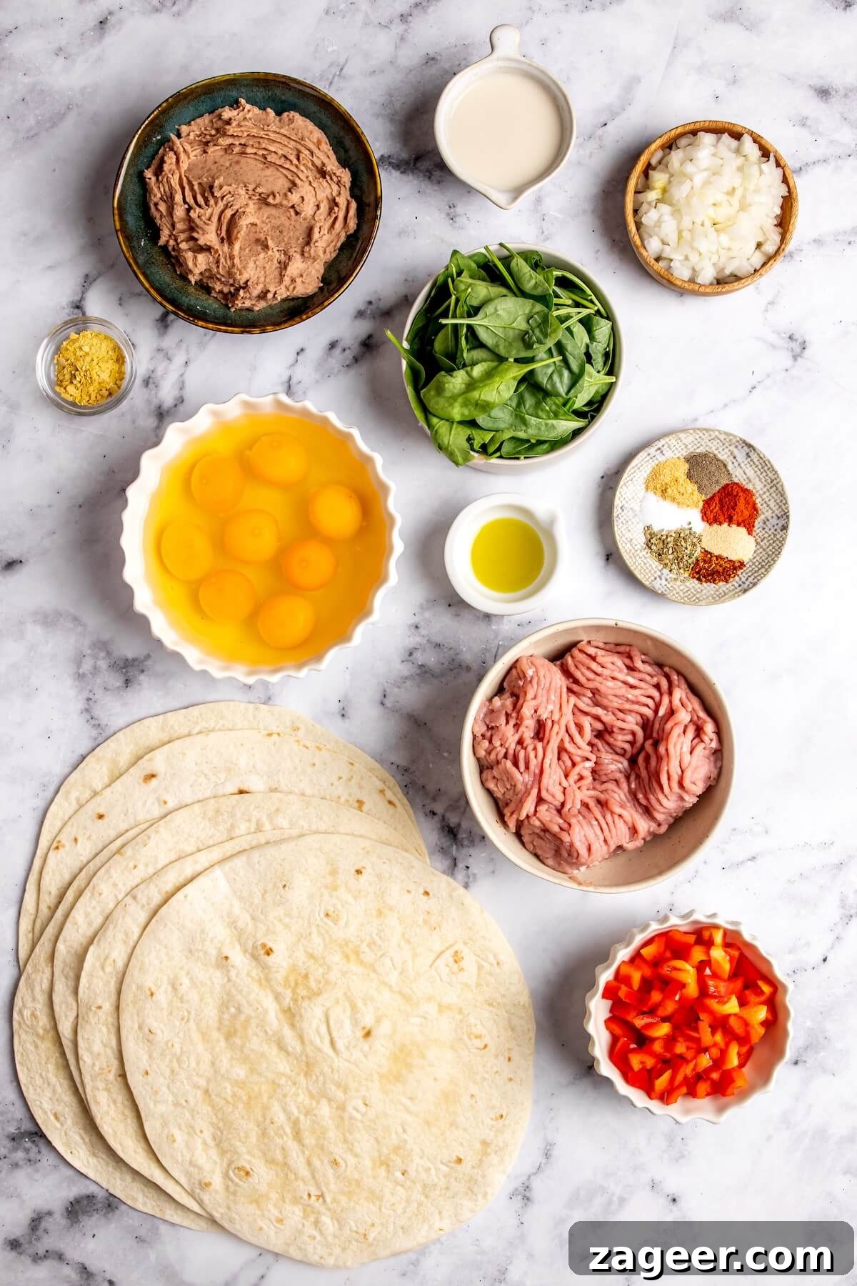 Your Go-To Gluten-Free Frozen Breakfast Burritos 4 Ingredients for Freezer Friendly Gluten-Free Breakfast Burritos Meal Prep - Olivia Adriance