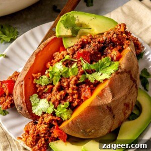 THIRTEEN EGG-FREE HIGH-PROTEIN BREAKFASTS 16 Chipotle Chorizo Stuffed Sweet Potatoes