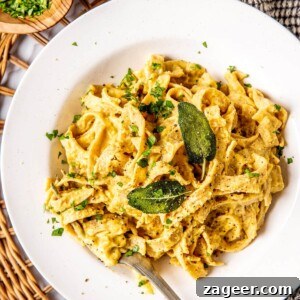 Dairy-Free Pumpkin Alfredo with Gluten-Free Fettuccine