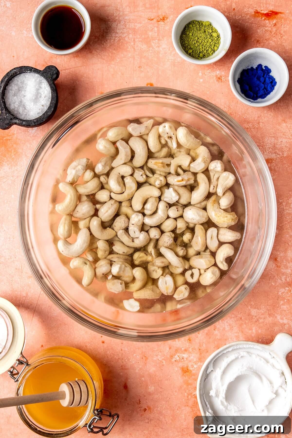 Verdant Matcha Elixir 7 Soaked raw cashews for homemade milk