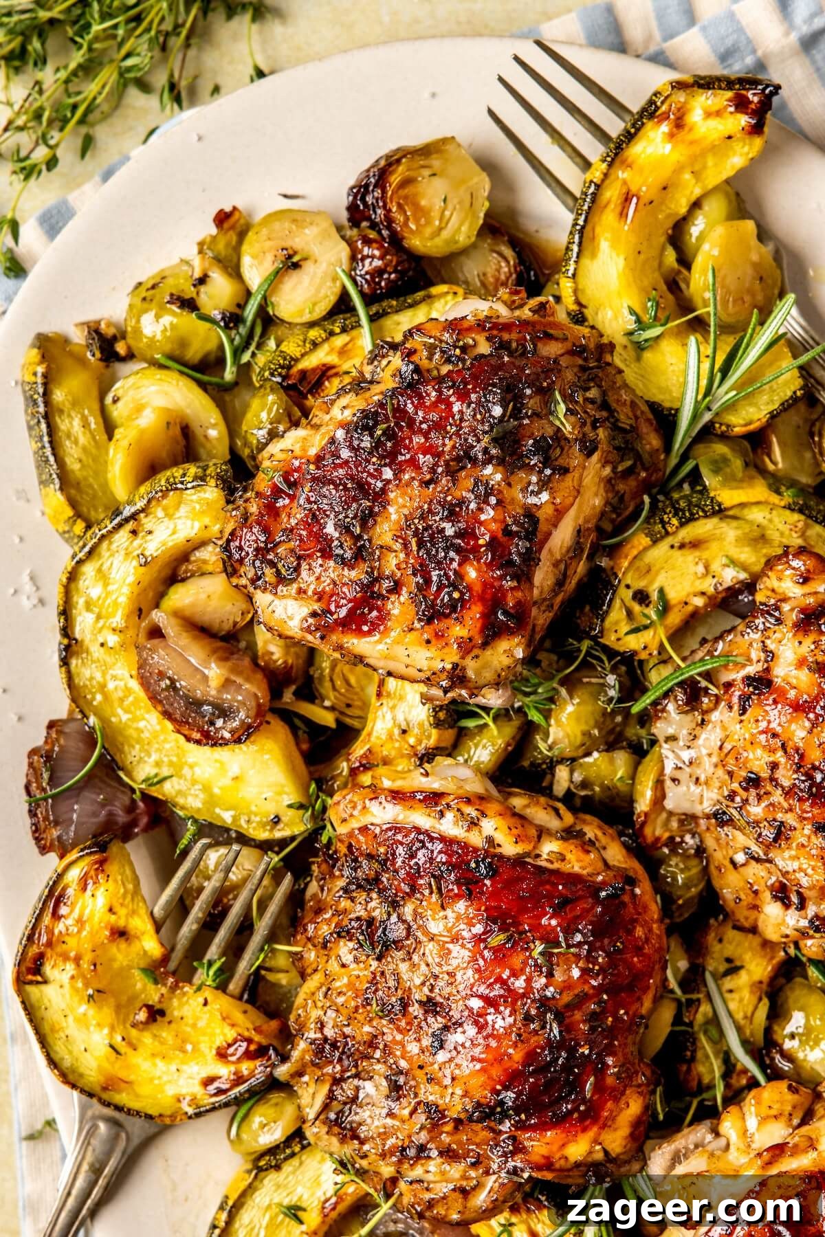 One-Pan Fall Chicken Feast 2 Sheet Pan Harvest Chicken and Roasted Veggies - Olivia Adriance