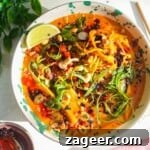 Butternut squash noodles in a bowl.