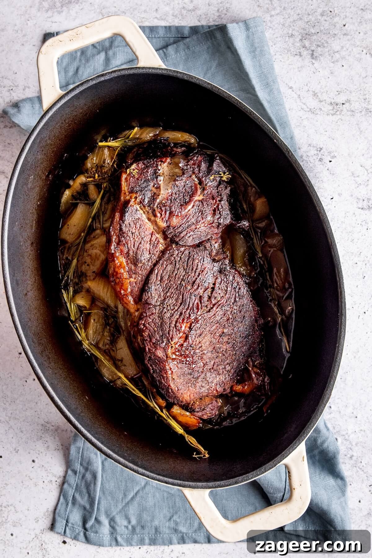 Tender Chuck Roast with Savory Au Jus 11 Perfectly Caramelized Pot Roast after Roasting