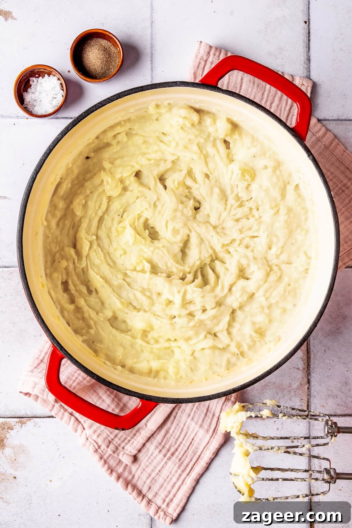 Bowl of finished Dairy-Free Mashed Sweet Potatoes, beautifully garnished