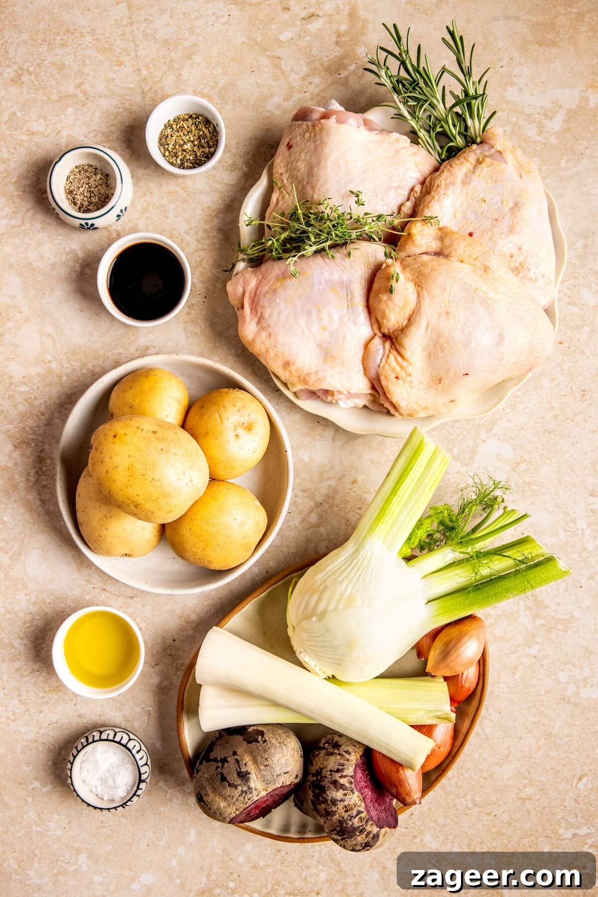 Golden Balsamic Chicken & Root Vegetable Roast 6 Sheet Pan Balsamic Chicken and Root Vegetables Ingredients - Olivia Adriance