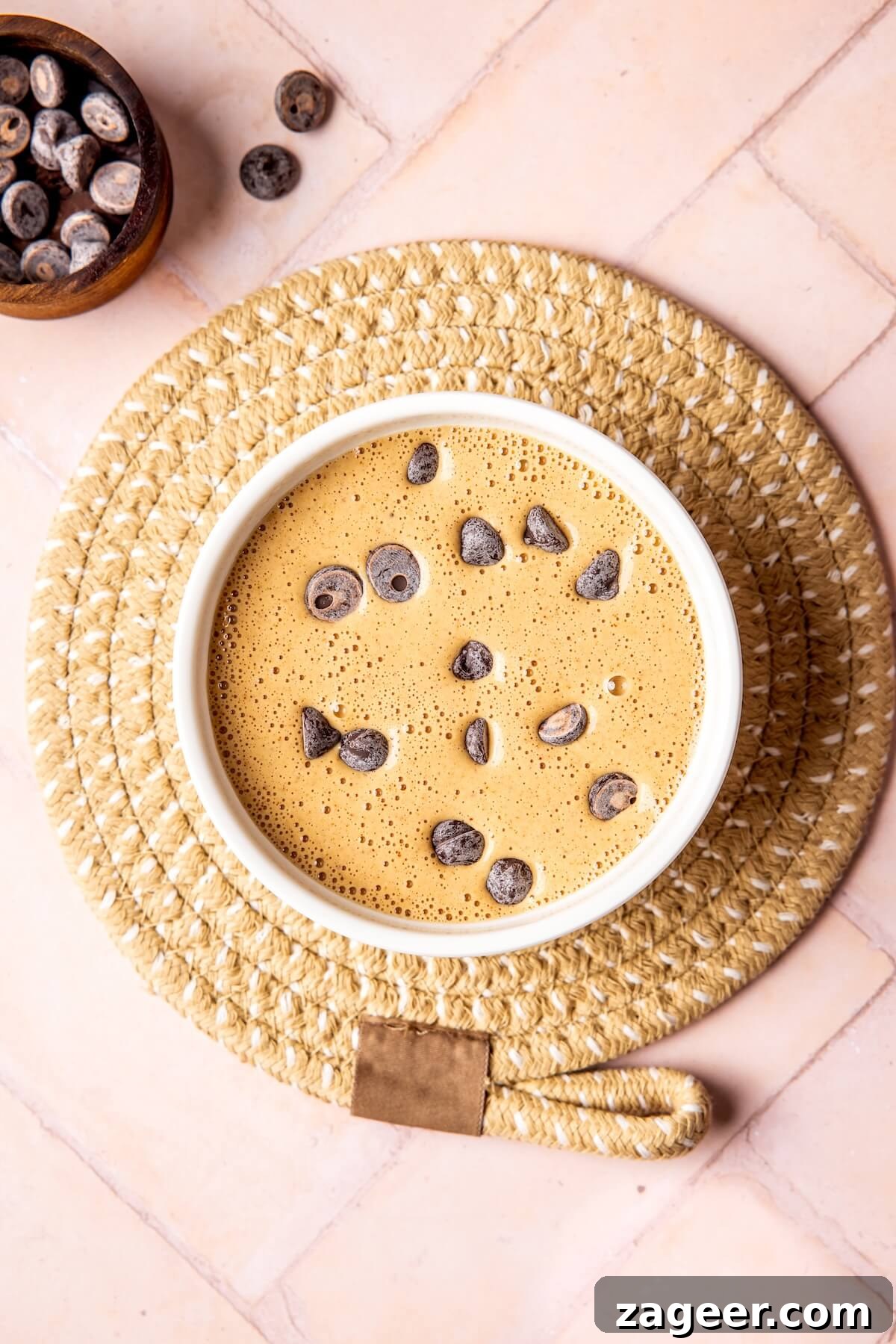 Gooey Chocolate Chip Protein Baked Oats 12 How to Make Molten Chocolate Chip Protein Baked Oats Step 6 - Olivia Adriance
