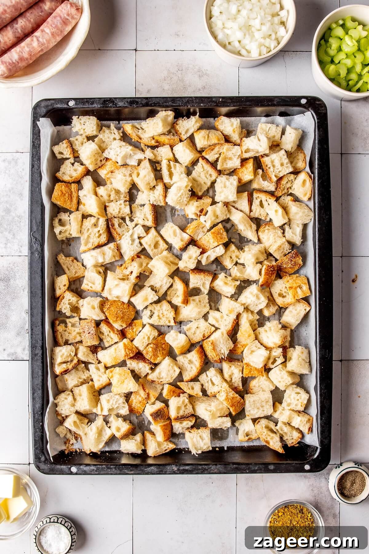 Cooking sweet Italian sausage for stuffing