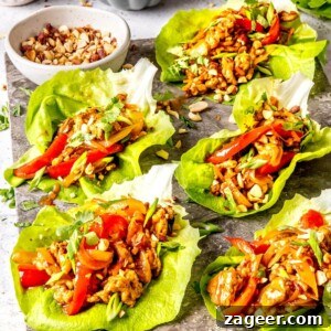 Sticky Saucy Pork Lettuce Cups - Olivia Adriance