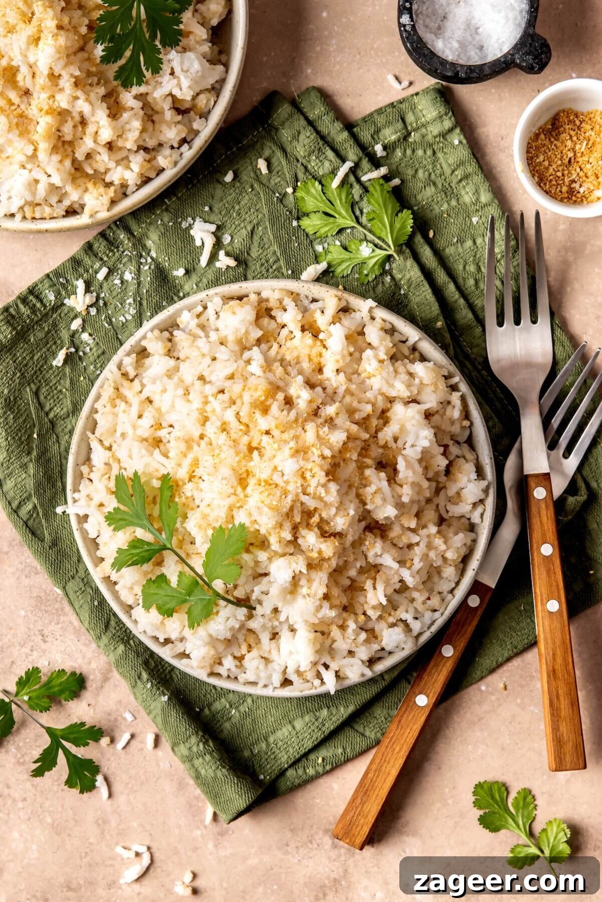 Effortless Golden Coconut Rice 3 Toasted Coconut Rice - Olivia Adriance