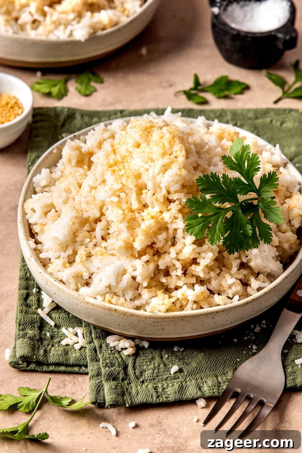 Effortless Golden Coconut Rice 4 Toasted Coconut Rice - Olivia Adriance