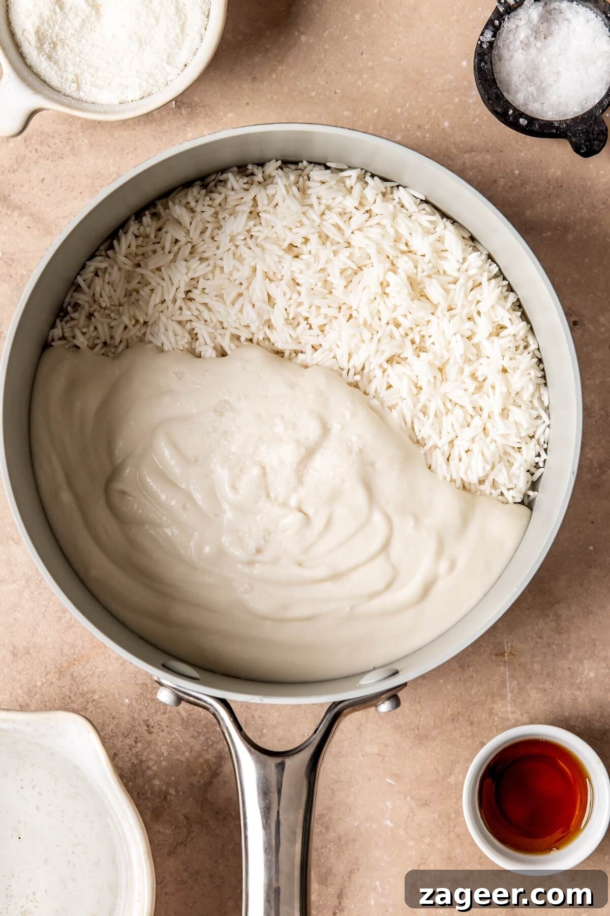 Effortless Golden Coconut Rice 6 How to Make Toasted Coconut Rice Step 1 - Olivia Adriance