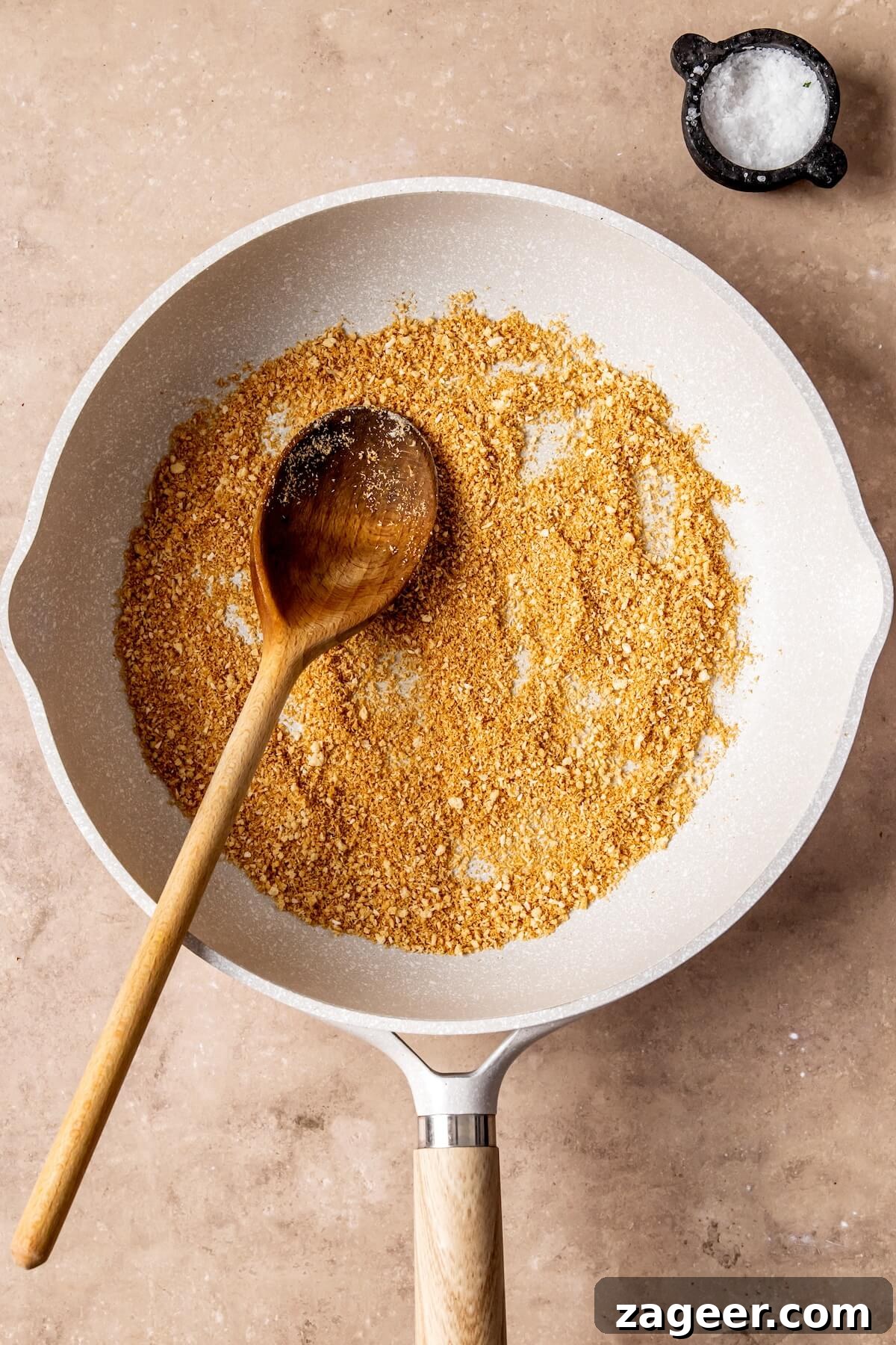Effortless Golden Coconut Rice 7 How to Make Toasted Coconut Rice Step 2 - Olivia Adriance