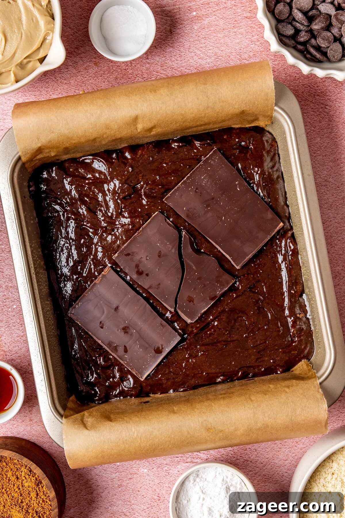 Gluten Free Dairy Free Molten Chocolate Brookies Wholesomely Sweet 9 Step 3: Spreading brownie batter in the baking dish