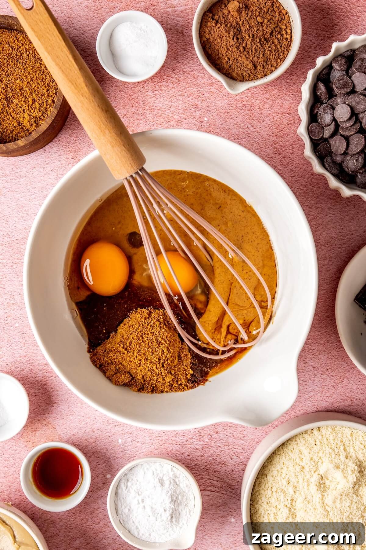 Gluten Free Dairy Free Molten Chocolate Brookies Wholesomely Sweet 7 Step 1: Wet ingredients for brownie batter