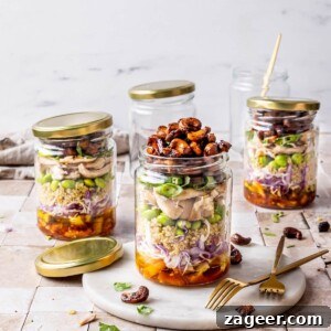 Spicy Cashew Quinoa Crunch Salad Meal Prep