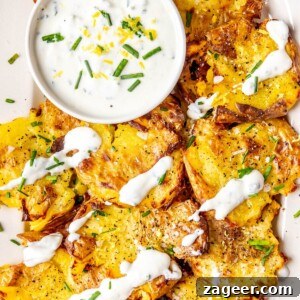 22 Crowd-Pleasing Gluten-Free Side Dishes 11 Crispy Smashed Potatoes with Lemony Chive Sauce - Olivia Adriance