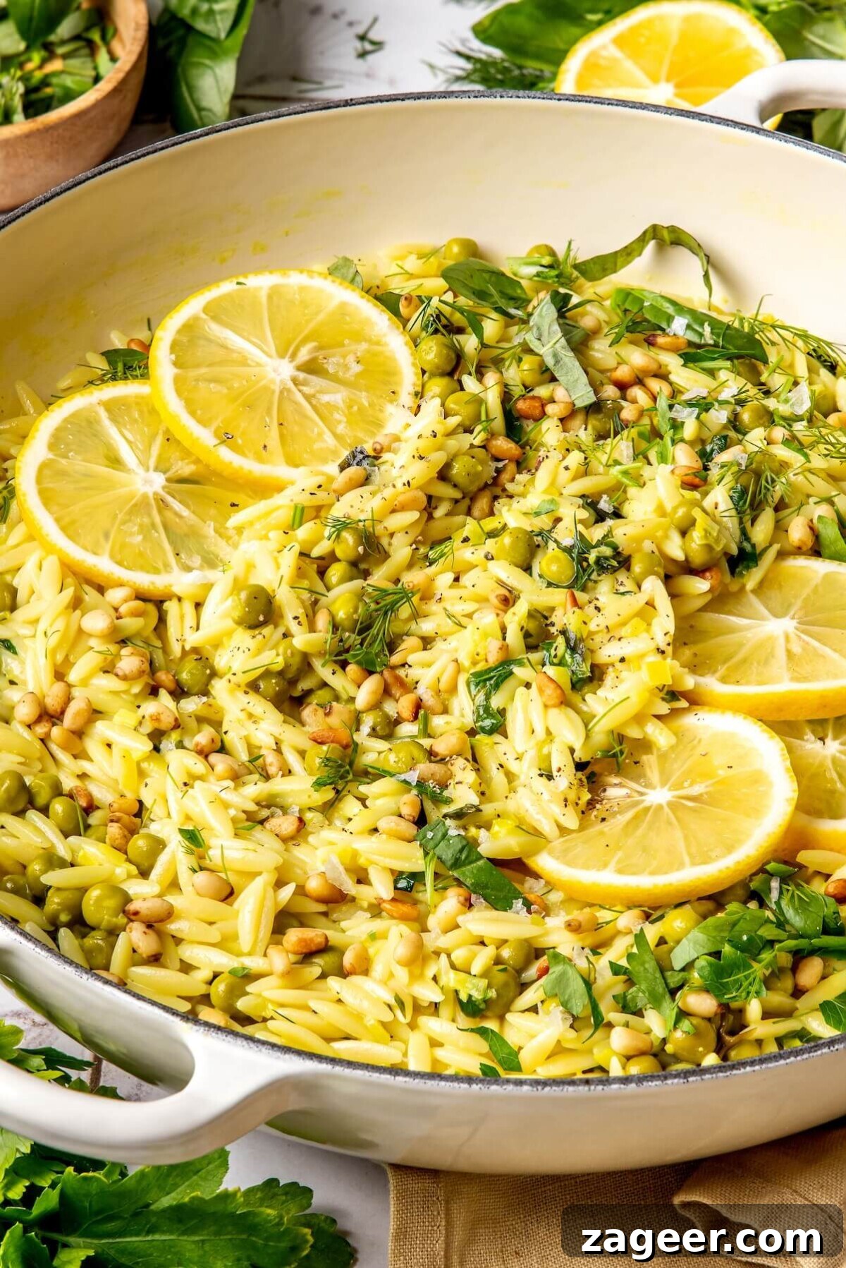 Silky Lemon Orzo (Gluten-Free & Dairy-Free) 2 Gluten-Free Creamy Lemon Orzo - Olivia Adriance