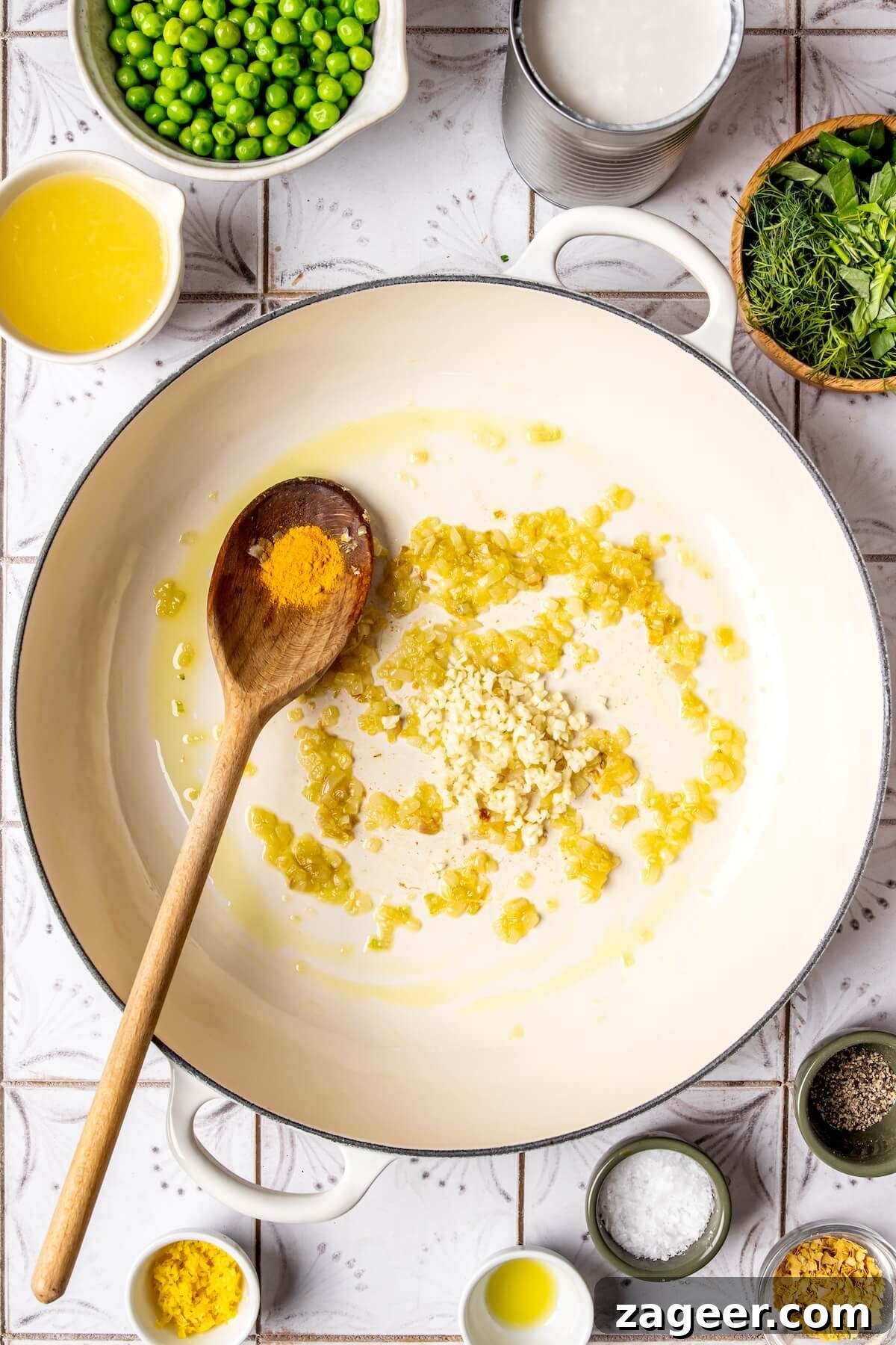 Silky Lemon Orzo (Gluten-Free & Dairy-Free) 7 Step 1: Cooking gluten-free orzo for creamy lemon orzo - Olivia Adriance