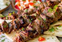 Tender Greek Lamb Souvlaki Skewers