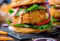Delicious Cheesy Garden Burgers