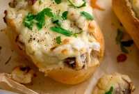 Luscious Creamy Garlic Mushroom Stuffed Rolls