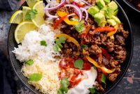 Hearty Ground Beef Fajita Bowls