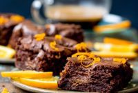 Zesty Orange Caramel Fudge Brownies