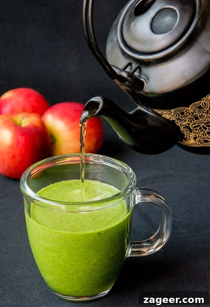Warm Green Elixir 2 A quick and healthy hot smoothie for a cold day