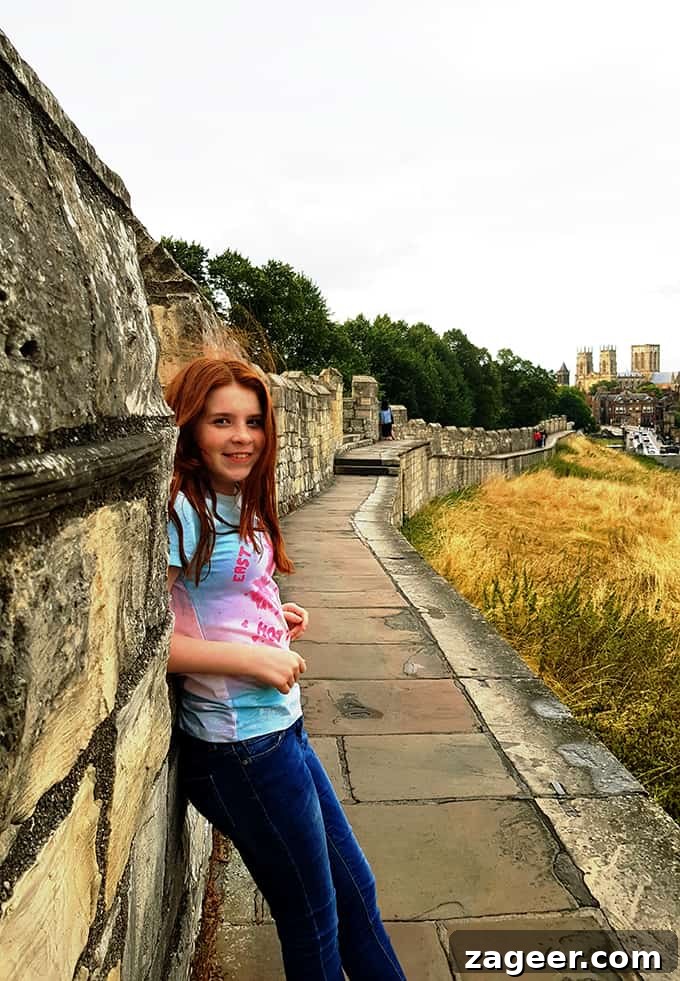 Summer's Fade Brew 3 My daughter stands proudly on the ancient city walls in York, gazing at the historic skyline
