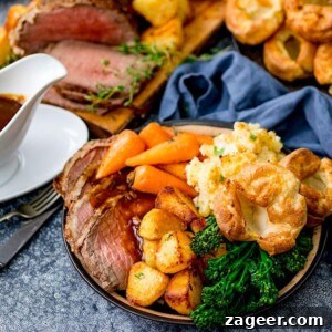 Perfect Roast Beef Every Time: Your Planning Blueprint 6 Roast beef dinner with jug of gravy